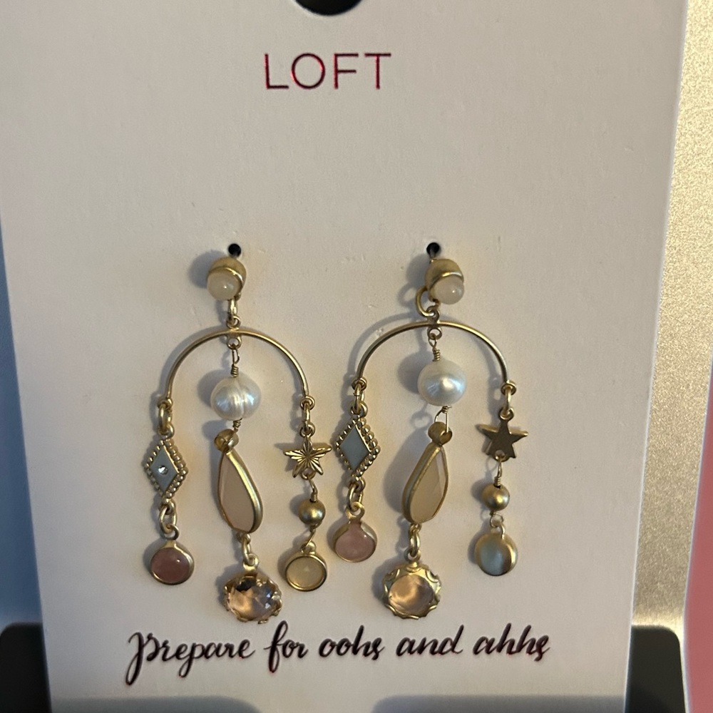 Loft dangle earrings with multicolored stones